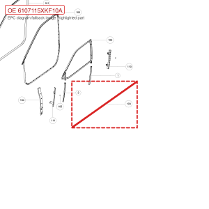 For GWM Tank 700 Hi4 T Left Side Surround Seal Strip 6107115XKF10A