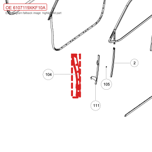 For GWM Tank 700 Hi4 T Left Front Door Gap Seal 6107119XKF10A