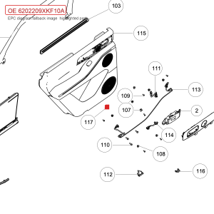 For GWM Tank 700 Hi4 T Left Rear Door System Trim Clip 6202209XKF10A