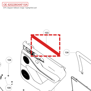 For GWM Tank 700 Hi4 T Right Rear Door Inner Weatherstrip 6202260XKF10A