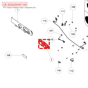 For GWM Tank 700 Hi4 T Right Rear Door Inner Handle Assembly 6205200XKF10A