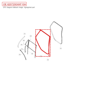 For GWM Tank 700 Hi4 T Right Rear Door Seal Assembly 6207200XKF10A