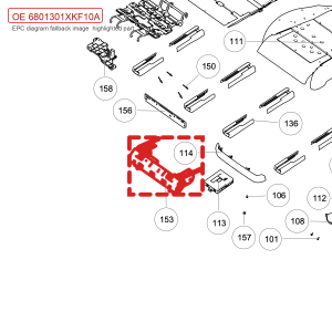 For GWM Tank 700 Hi4 T Leg Rest Frame Assembly 6801301XKF10A