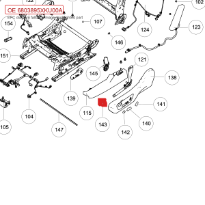 For GWM Tank 700 Hi4 T Driver Seat Lumbar Support Adjustment Controller 6803895XKU00A