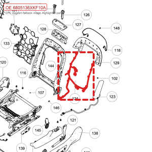 For GWM Tank 700 Hi4 T Driver Seat Backrest Wiring Harness Assembly 6805136XKF10A