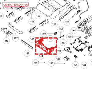 For GWM Tank 700 Leg Rest Frame Assembly Hi4 T 6901301XKF10A