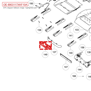 For GWM Tank 700 Hi4 T Front Passenger Seat Harness Fixing Bracket 6903117XKF10A