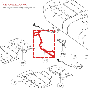 For GWM Tank 700 Hi4 T Rear Seat Cushion Wiring Harness Assembly 7003226XKF10A