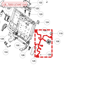 For GWM Tank 700 Hi4 T Rear Seat Heating Wiring Harness Assembly 7005137XKF10A