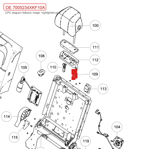 For GWM Tank 700 Hi4 T Active Side Headrest Guide Sleeve Assembly 7005234XKF10A