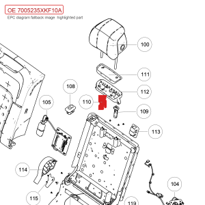 For GWM Tank 700 Hi4 T Active Side Headrest Guide Sleeve Assembly 7005235XKF10A
