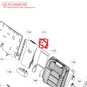 For GWM Tank 700 Hi4 T Rear Seat Armrest Display 7912106XKF10A