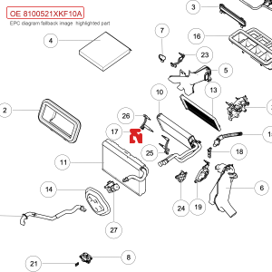 For GWM Tank 700 Hi4 T Evaporator Temperature Sensor 8100521XKF10A