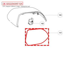 For GWM Tank 700 Hi4 T Right Mirror Lens Support Plate Assembly 8202204XKF10A