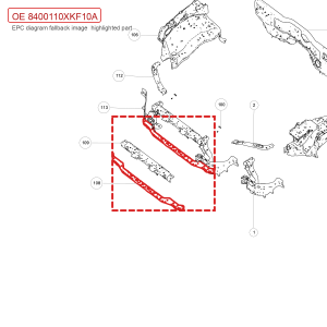 لمجموعة العارضة السفلية للمبرد الخاصة بسيارة GWM Tank 700 Hi4-T، رقم 8400110XKF10A