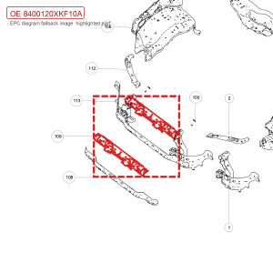 For GWM Tank 700 Hi4 T Radiator Upper Crossmember Assembly 8400120XKF10A