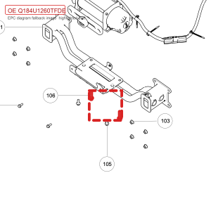 Para GWM Tank 700 Hi4-T: Parafuso de flange hexagonal Q184U1260TFDE