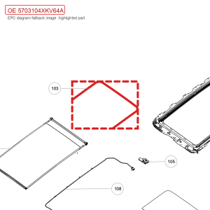 For GWM Tank 500 Rear Glass Seal 5703104XKV64A