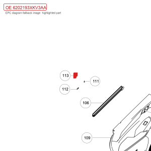 For GWM Tank 500 Left Rear Door System Hook 6202193XKV3AA