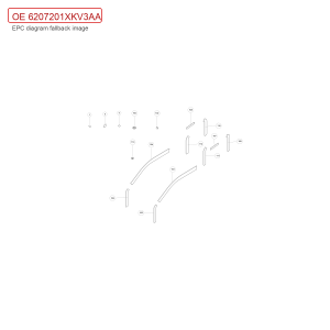 فيلم تزييني لإطار النافذة العلوي للباب الخلفي الأيسر لسيارة GWM Tank 500، رقم 6207201XKV3AA