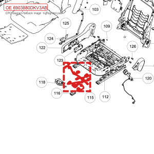 For GWM Tank 500 Front Passenger Seat Cushion Wiring Harness Assembly 6903880DKV3AB
