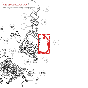 For GWM Tank 500 Front Passenger Seat Backrest Wiring Harness Assembly 6905885XKV3AA