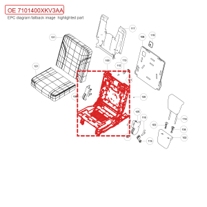 For GWM Tank 500 Third Row Right Seat Frame Assembly 7101400XKV3AA
