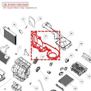 สำหรับ GWM Tank 500 King Kong Blower และ Evaporator Upper Housing 8104011XKV3AA