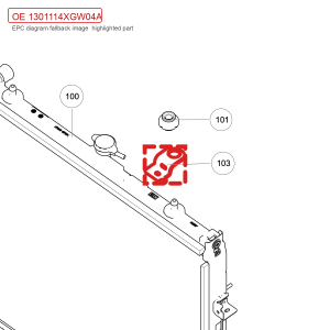 Suporte para radiador para GWM Tank 500 – Código 1301114XGW04A