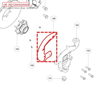 For GWM Tank 500 Right Front Brake Disc Shield 3501204XGW04A