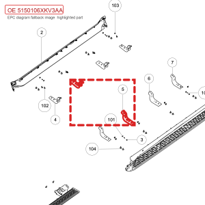For GWM Tank 500 Side Step Bracket 5150106XKV3AA