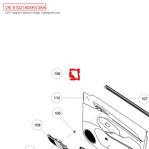 For GWM Tank 500 Right Front Door Inner Triangle Panel Assembly 6102140XKV3AA