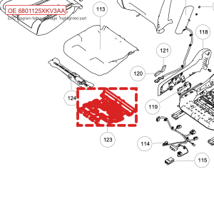 For GWM Tank 500 Seat Cushion Suspension Spring Assembly 6801125XKV3AA