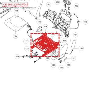 For GWM Tank 500 Driver Seat Cushion Frame Assembly 6801200AGW04A