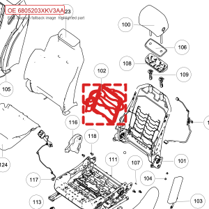 For GWM Tank 500 Driver Seat Lumbar Support Assembly 6805203XKV3AA
