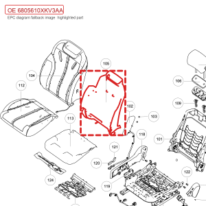 For GWM Tank 500 Front Seat Backrest Silencer Sleeve Assembly 6805610XKV3AA