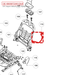 For GWM Tank 500 Front Seat Backrest Wiring Harness Assembly 6905872XKV3AA
