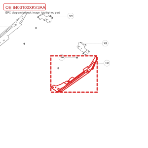 لتركيب درع الغطاء الأيسر لمنطقة المحرك في سيارة GWM Tank 500، رقم 8403100XKV3AA