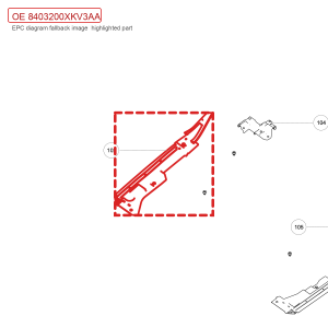 غطاء تجهيزات محرك السيارة الأيمن لطراز GWM Tank 500، رقم 8403200XKV3AA