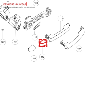 For GWM Tank 500 Door Outer Handle Decorative Cover 6105318XKV3AA