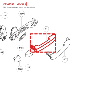For GWM Tank 500 Right Rear Door Outer Handle Grip 6205711XKV3AA