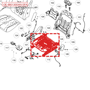 For GWM Tank 500 Driver Seat Cushion Frame Assembly 6801300XKV3FA