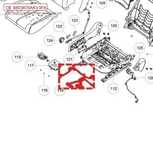 For GWM Tank 500 Driver Seat Cushion Wiring Harness Assembly 6803870AKV3FA
