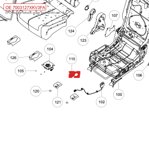 For GWM Tank 500 Second Row Right Seat Cushion Wiring Harness Assembly 7003127XKV3FA