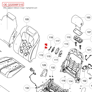 For GWM Tank 500 Hexagon Flange Nut Seat System Q32006F31E